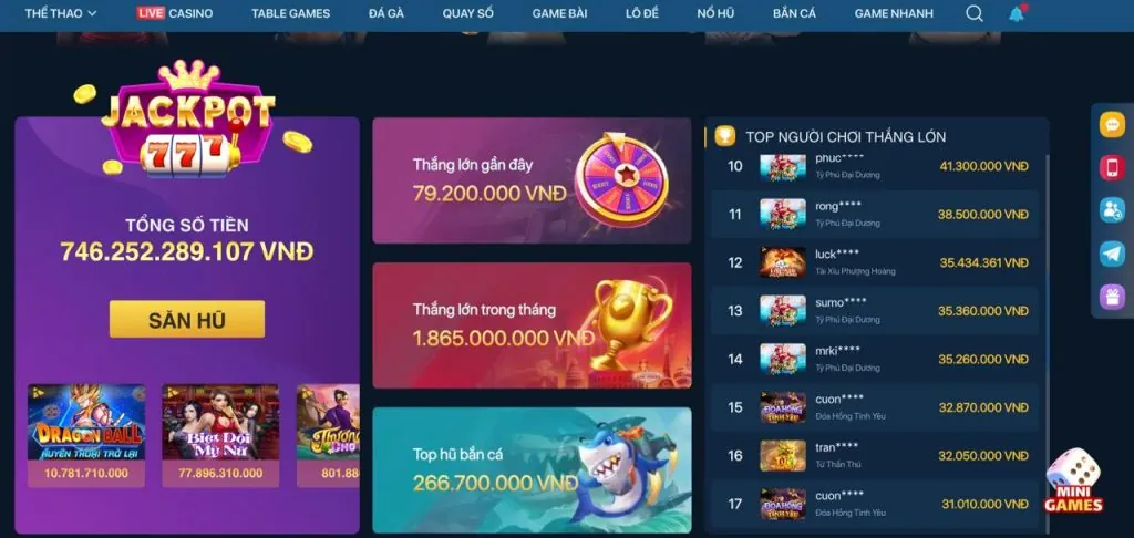 Tổng hợp các trò chơi cá cược thể thao, casino, nổ hũ, bắn cá trên RWIN APP